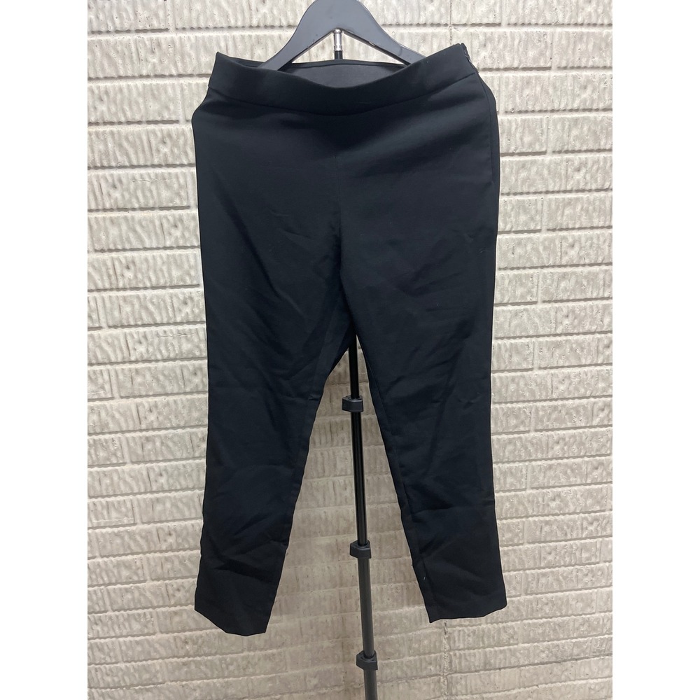 A New Day Black Ankle‎ Pants Side Zip Slim Fit Trousers KLZ77R Womens Size 6 NWT